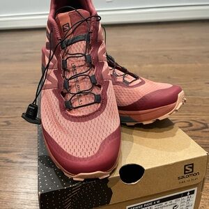 Salomon Women's Sense Ride 4 Athletic Shoes - Burgundy and Pink